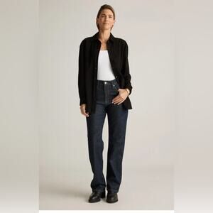 Quince NEW 100% Suede Leather Overshirt Woman’s Size Medium Shacket